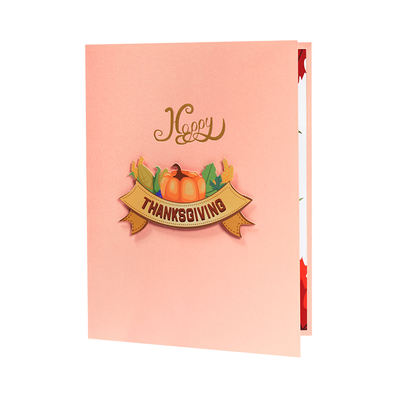 Turkey in Farm Happy Thanksgiving 3D Pop Up Greeting Card