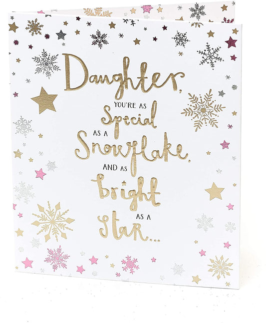Daughter Christmas Greeting Card Embellished Special Xmas Cards