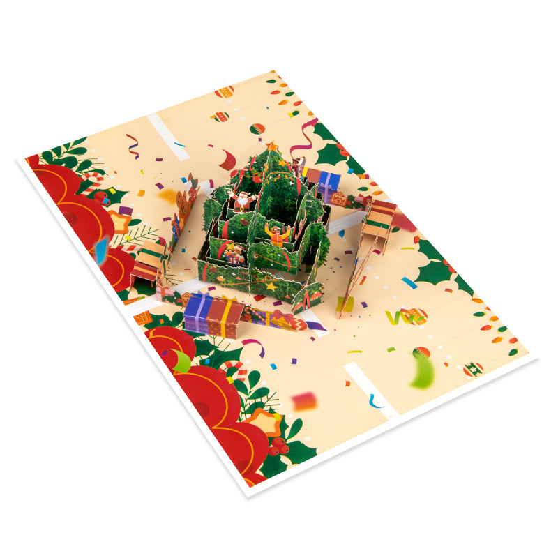 Festive Tree of Joy 3D Pop Up Christmas & New Year Card