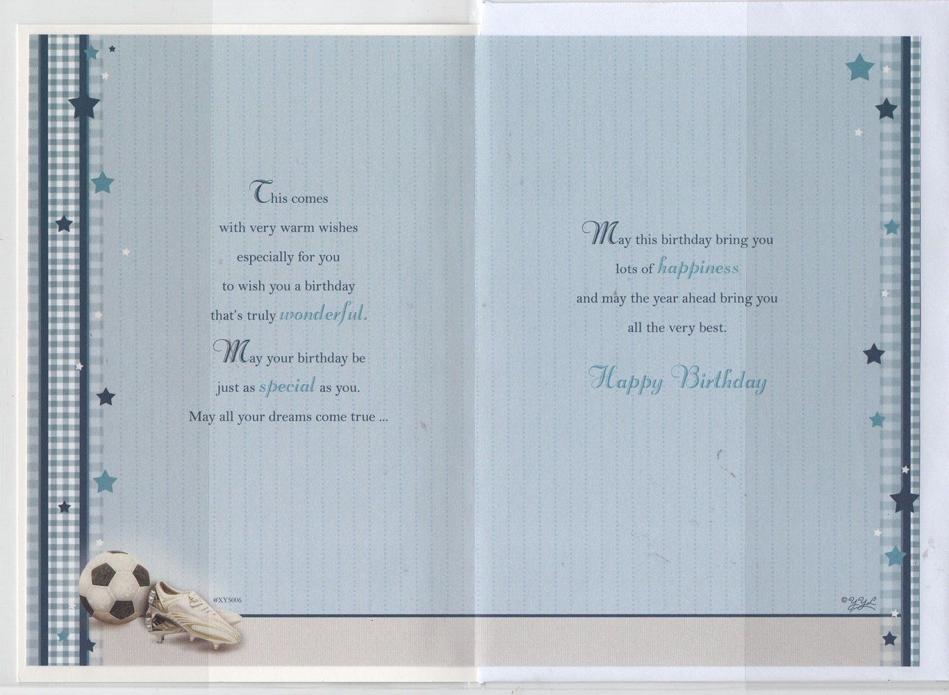 To a Wonderful Son Football And Shoes Design Birthday Card