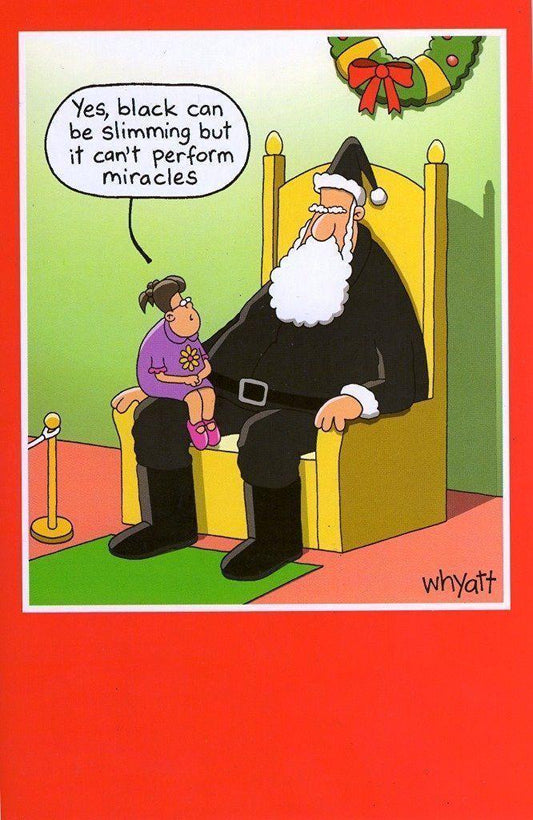 Black Can Be Slimming Christmas Greeting Card Traces Of Nuts Funny Card 
