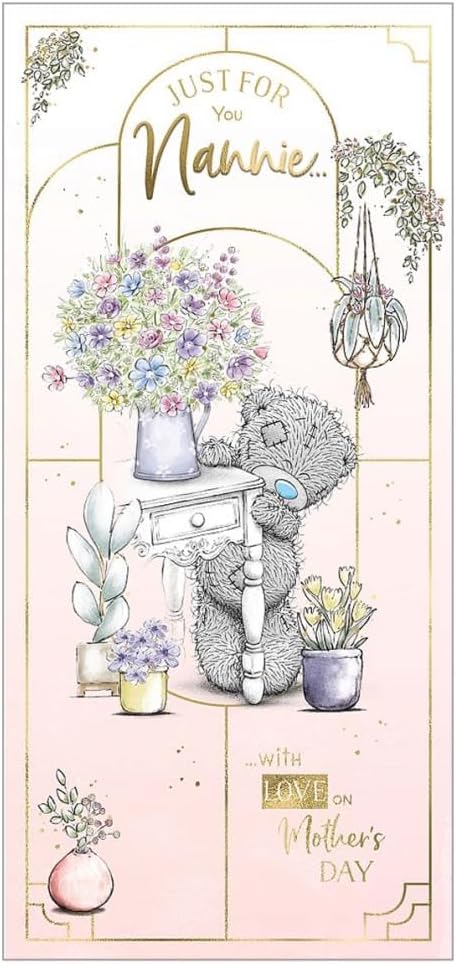 Just For You Nannie Bear With Table Design Mother's Day Card