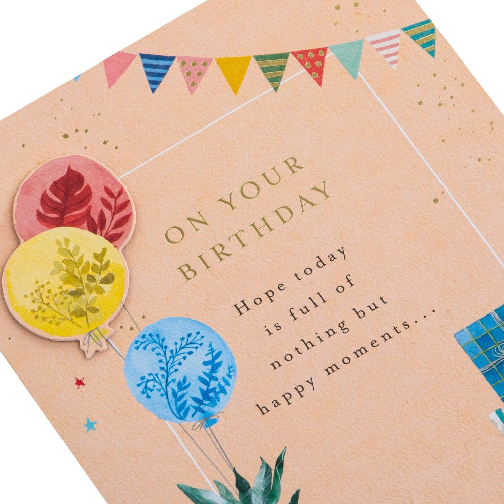 Gifts, Balloons & Plant Design Birthday Card