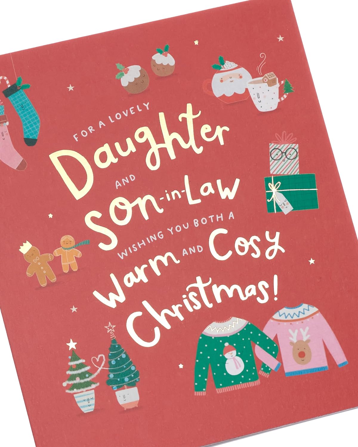 Daughter & Son-in-Law Christmas Card Sweet Cosy Design 