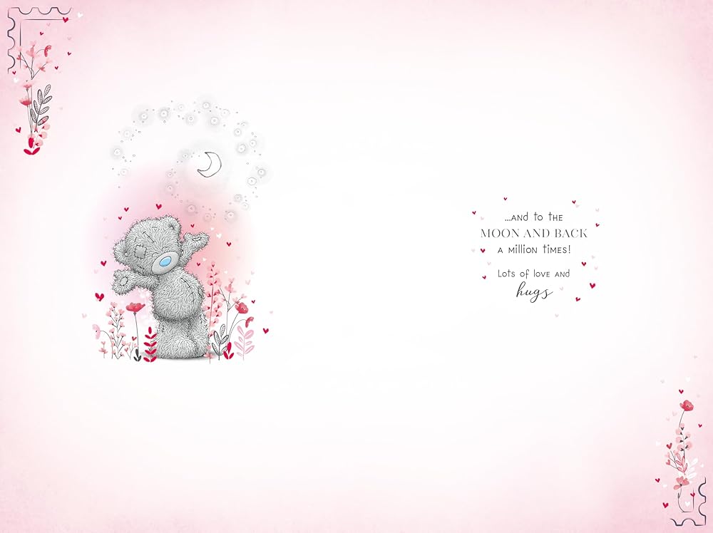 Bear Looking Up At The Moon Daddy Valentine's Day Card
