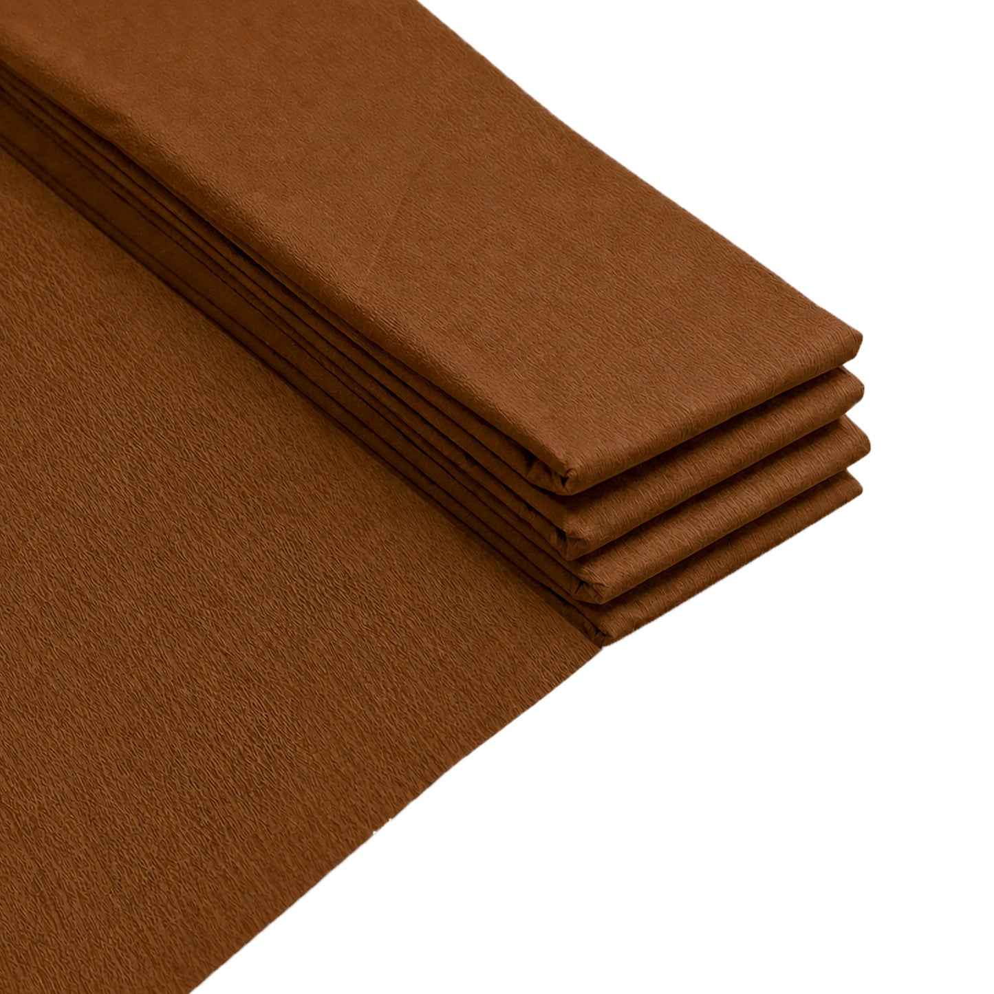 Pack of 20 Brown Crepe Paper Sheets 50cm x 2m 17GSM 35% Stretch Craft Paper