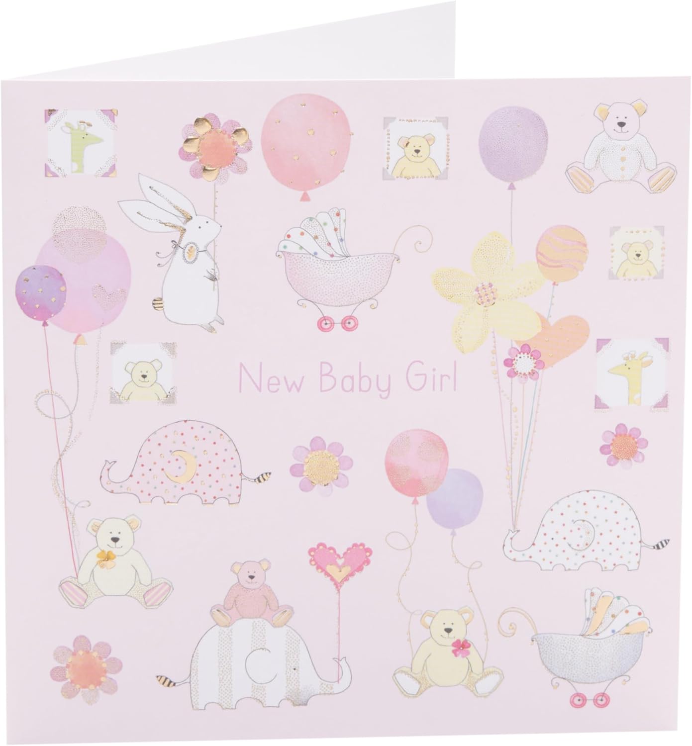 Cute Design New Baby Girl Congratulations Card