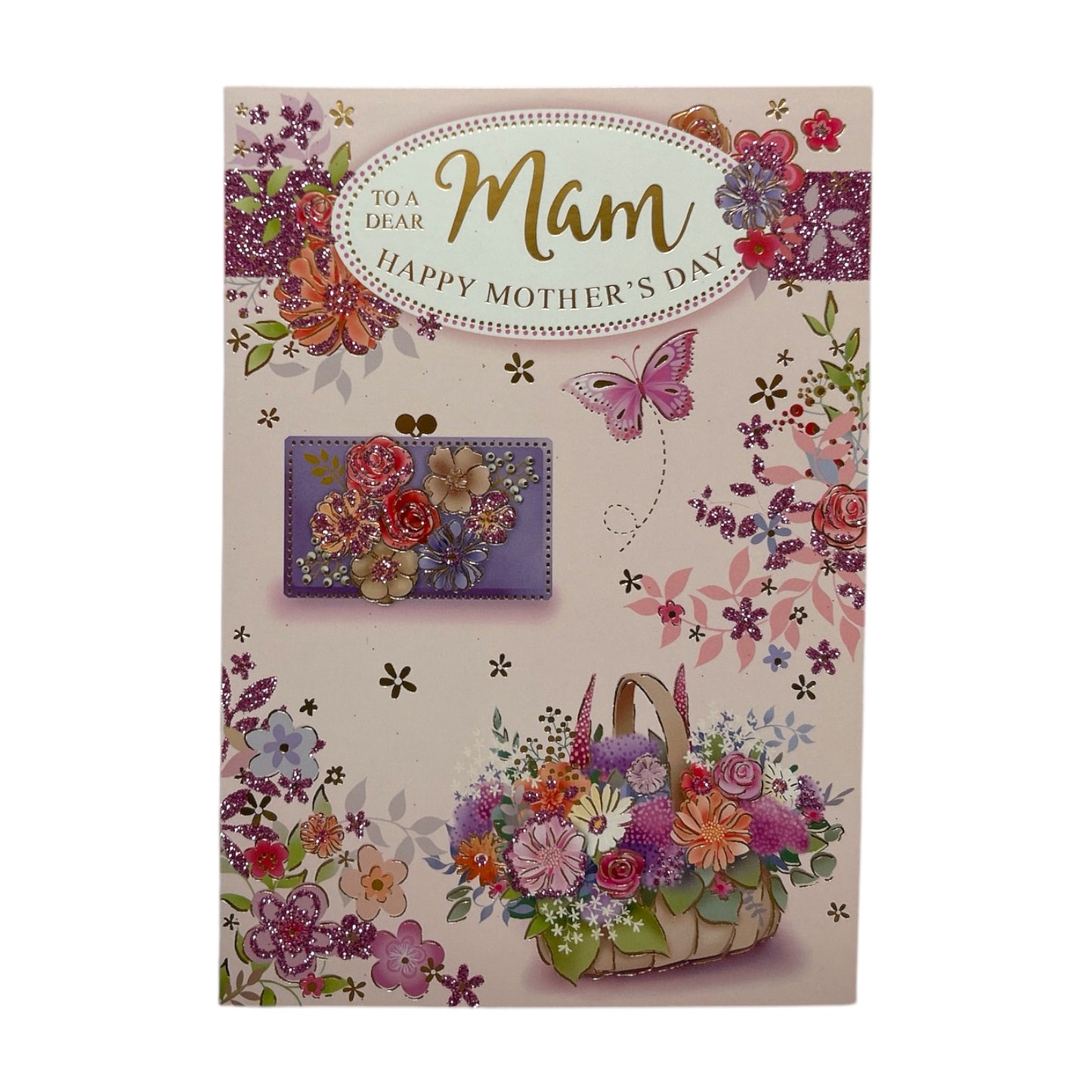 To A Dear Mam Pastel Floral Wallet Design Mother's Day Card