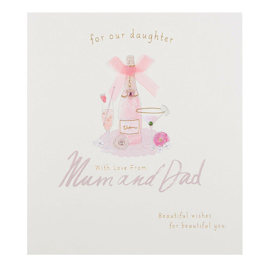 Our Daughter Birthday 'Love From Mum and Dad' Luxury Card 