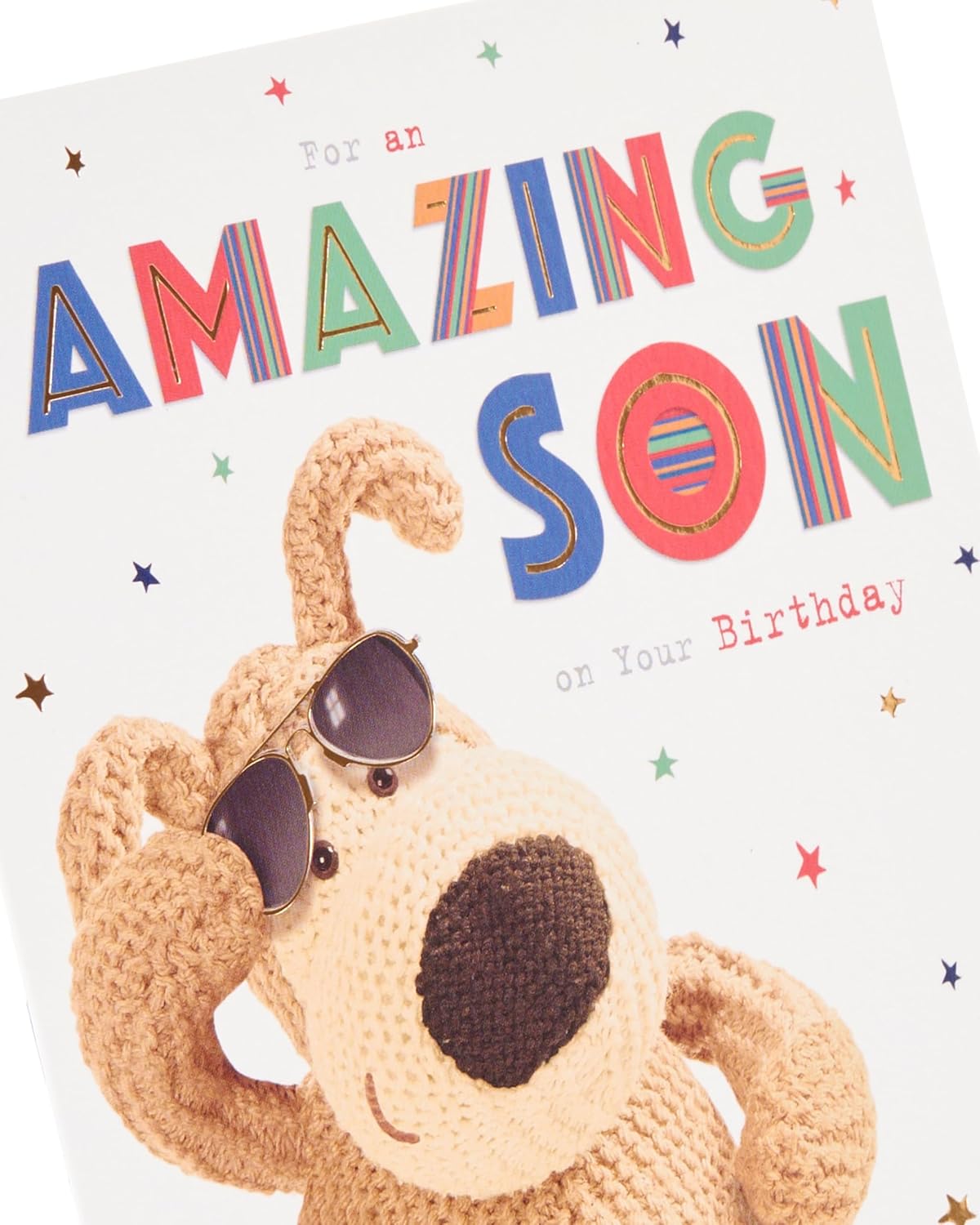 Boofle Wearing Sunglasses Amazing Son Birthday Card