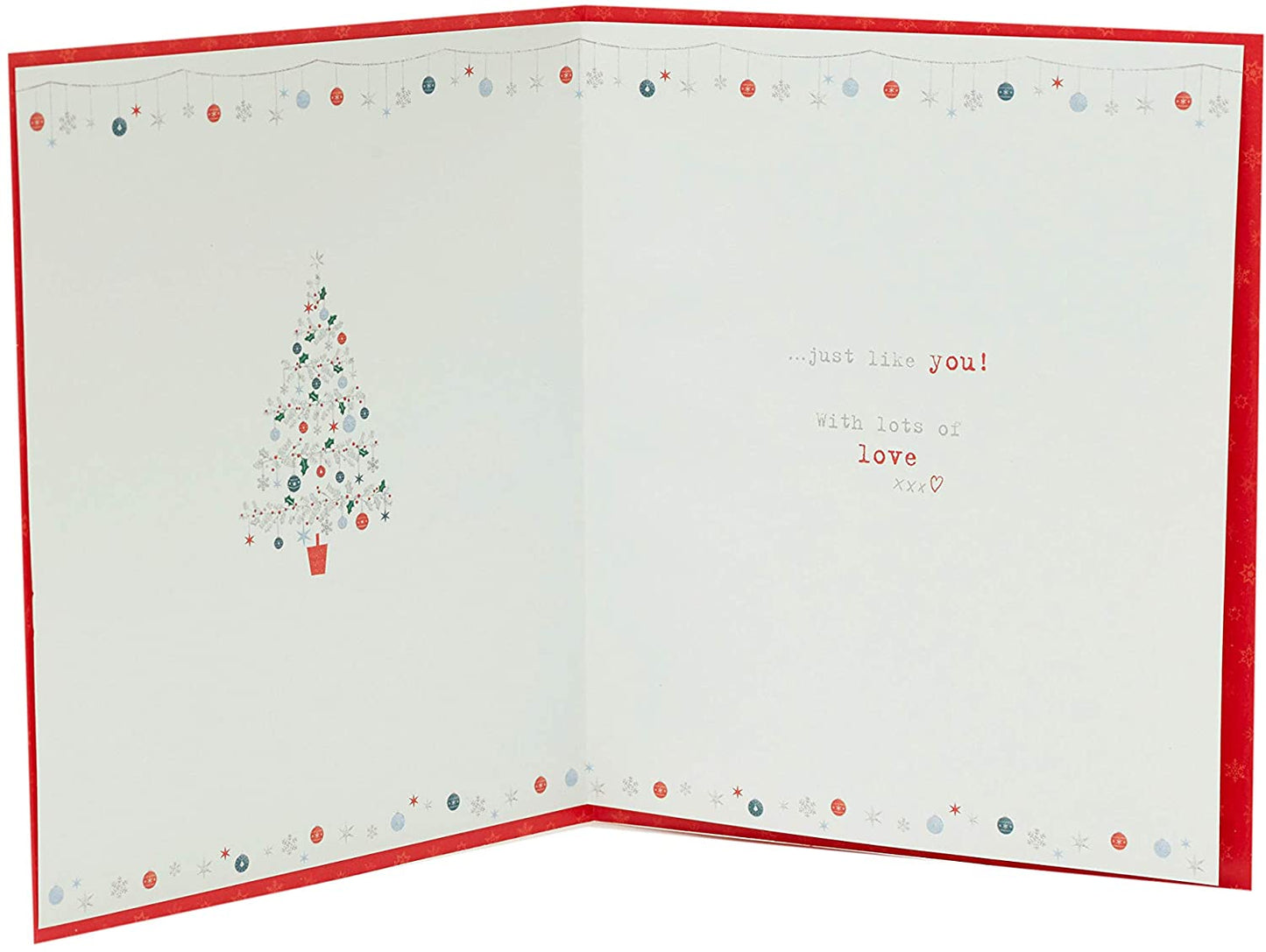 Brilliant Godmother Embossed Christmas Tree Design Boofle Christmas Card