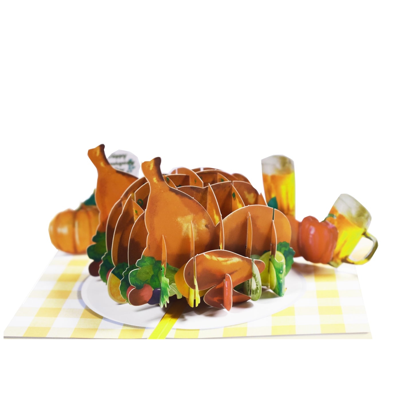 Turkey on the Table Festive 3D Pop Up Thanksgiving Card