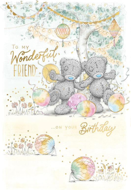 Bears Amongst Lanterns Wonderful Friend Birthday Card