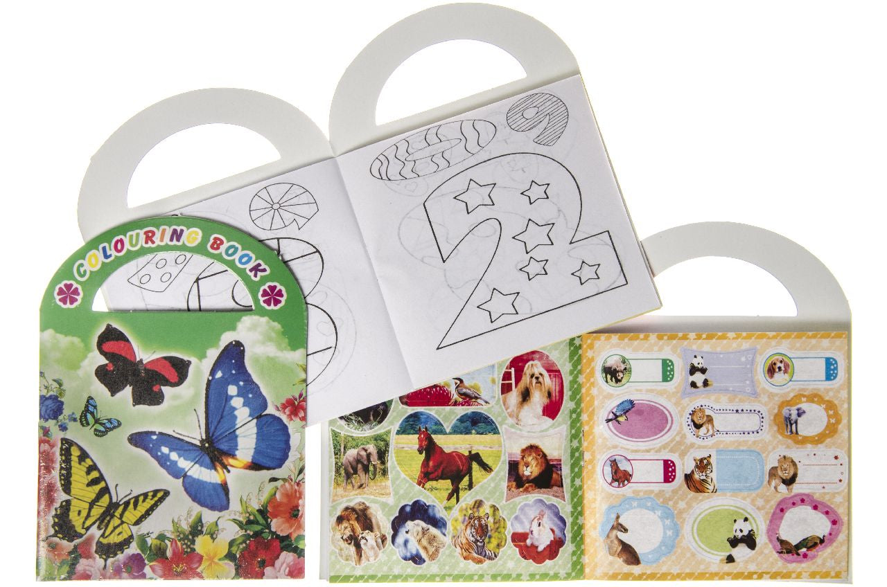 Pack of 10 Pre Filled Wild Animal Theme Kids Party Favour Bags – Gift Bags with Reusable Cup & Themed Toys