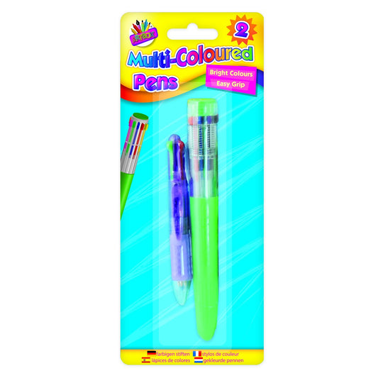 Pack of 2 Multicolor Retractable Ball Pens