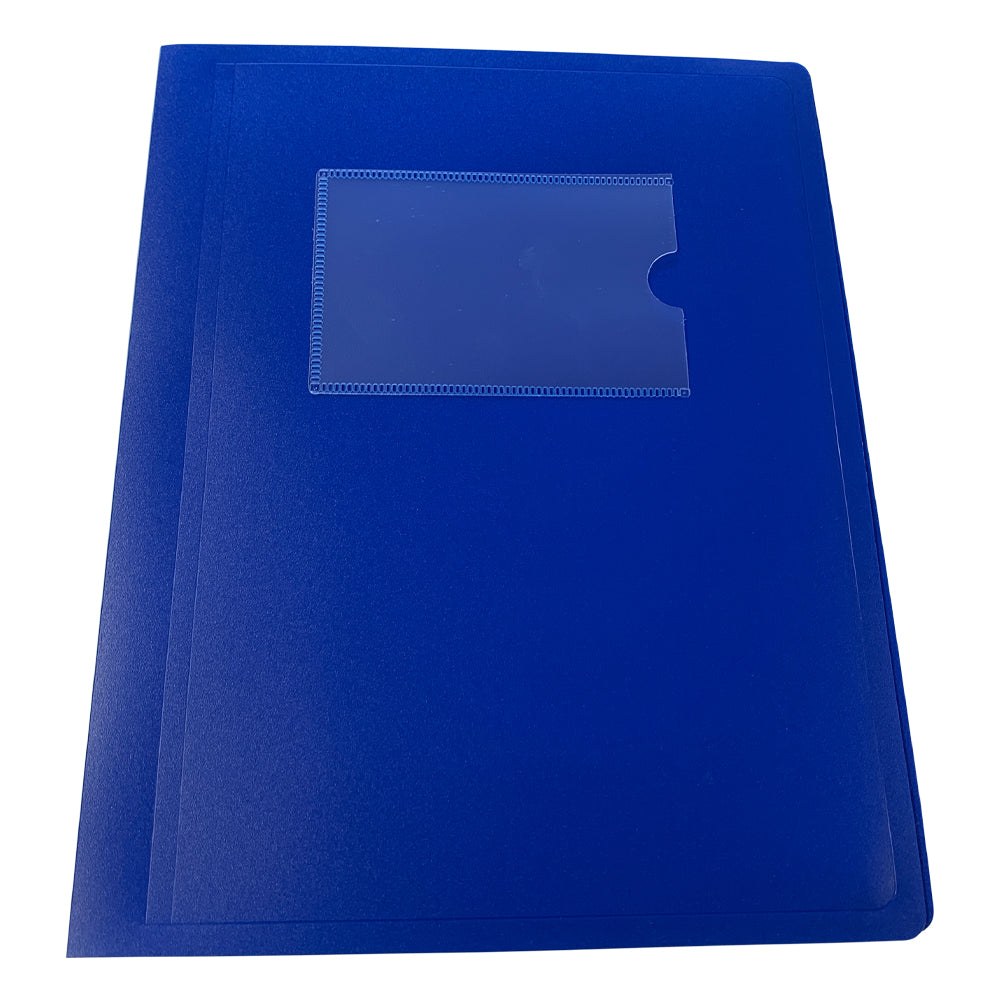 Pack of 10 A5 20 Pocket Blue Flexible Cover Display Books