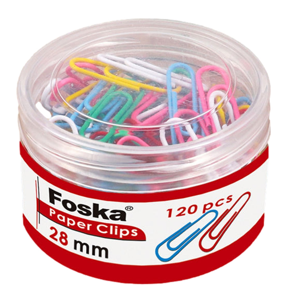 Pack of 720 Vinyl Coated Paper Clips 28mm
