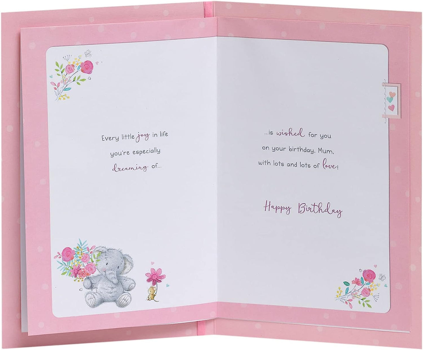 Cute Elephant Design Mum Birthday Card
