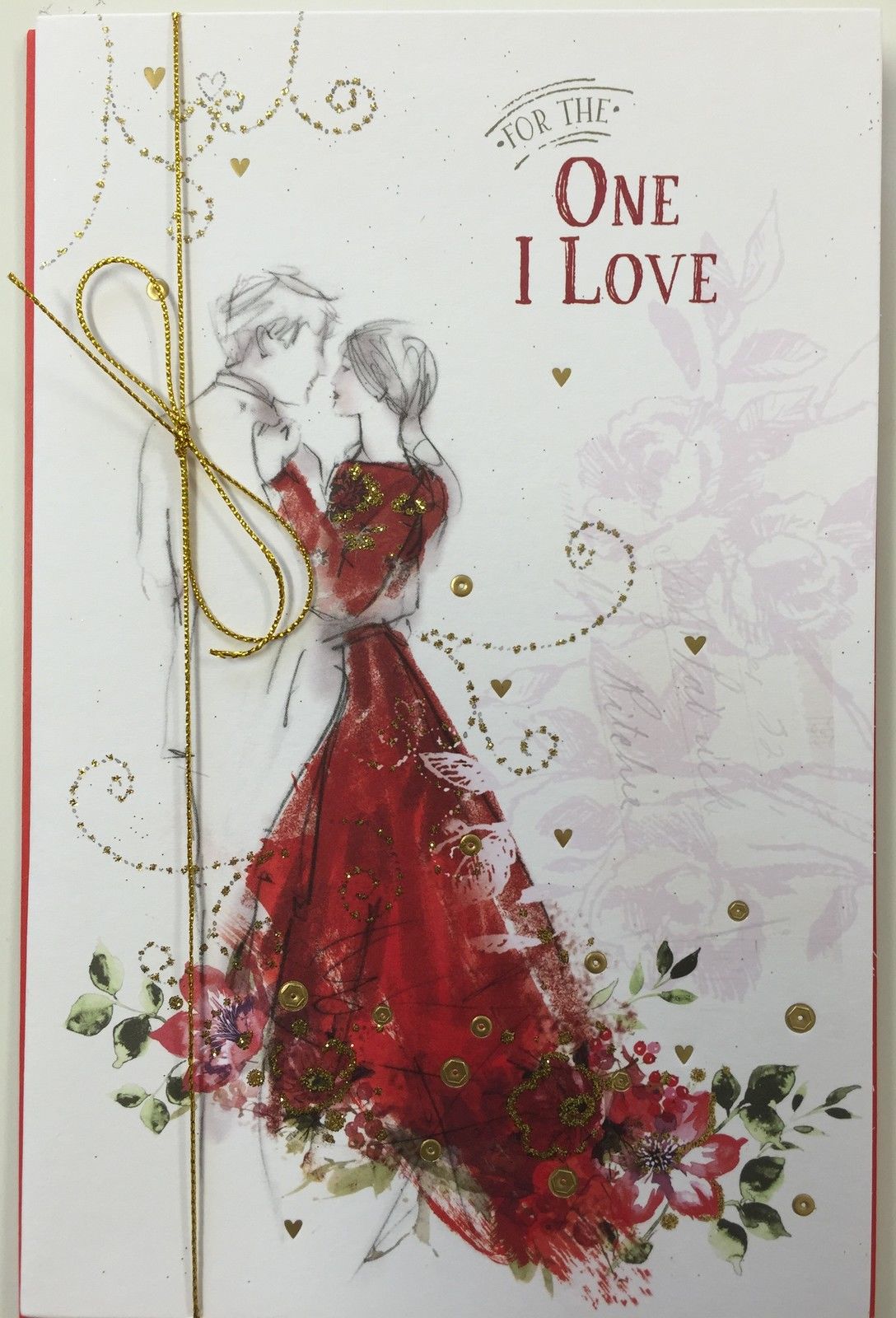For The One I Love Lovely Couple Design Valentine's Day Card
