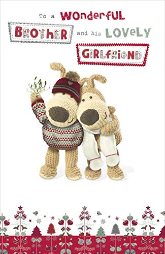 Brother and His Lovely Girlfriend Christmas Card Boofle