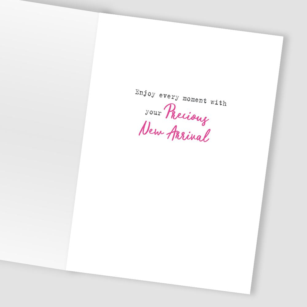 Pink Stork Birth Of Granddaughter Congratulations Card