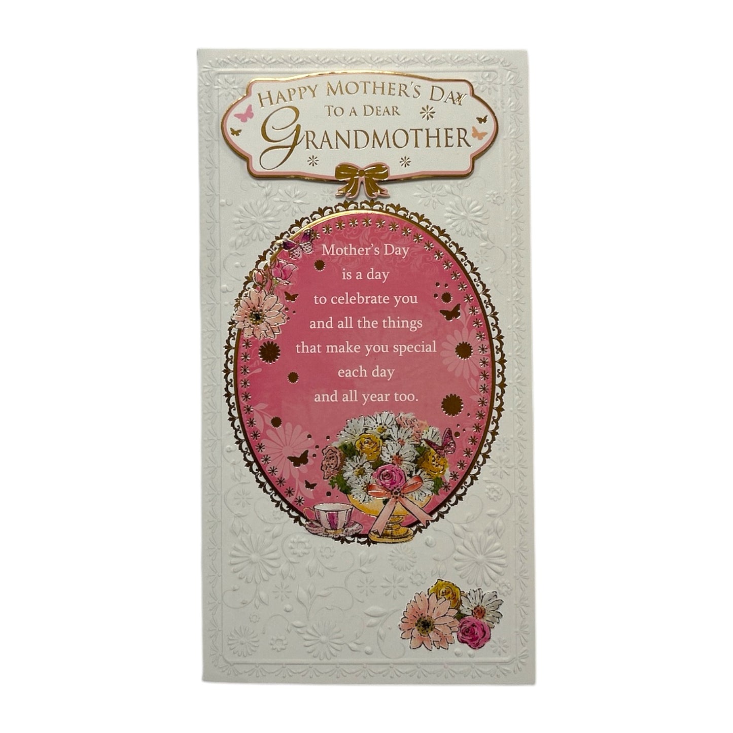 To Grandmother Flowers Pot Design Mother's Day Card