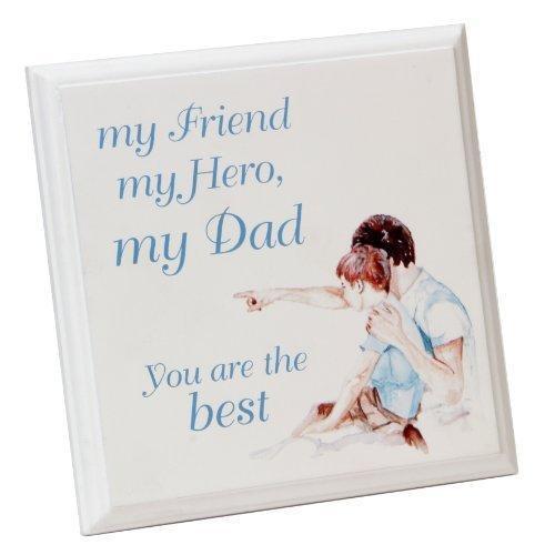 My Friend My Hero My Dad plaque with verse by Jennifer Rose Father and son New Gift