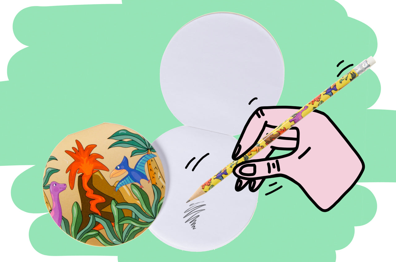 Single Round Dinosaur Design Notebook 8cm