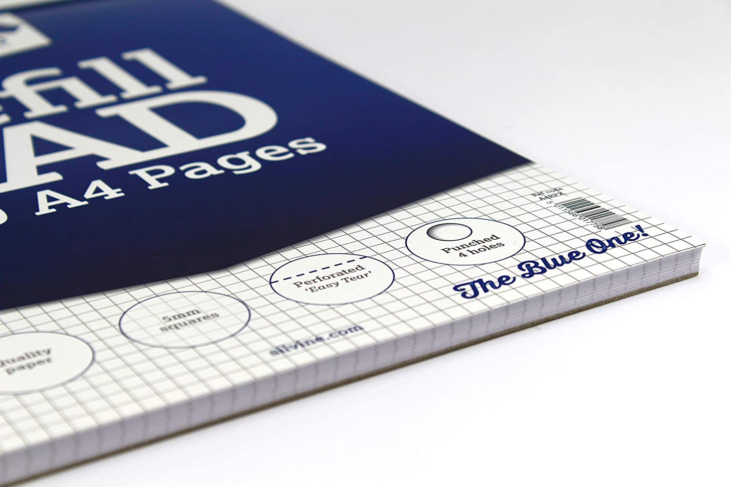 A4 160 Pages 5mm Squares Ruled Refill Pad (210 x 297mm)