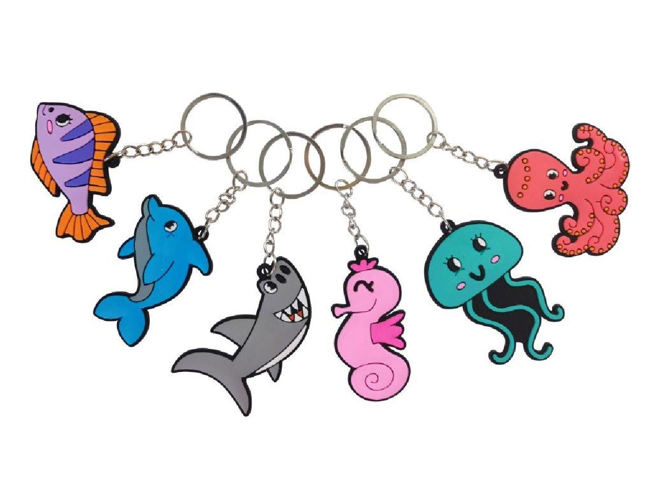 Pack of 12 Sea Animal Keychain