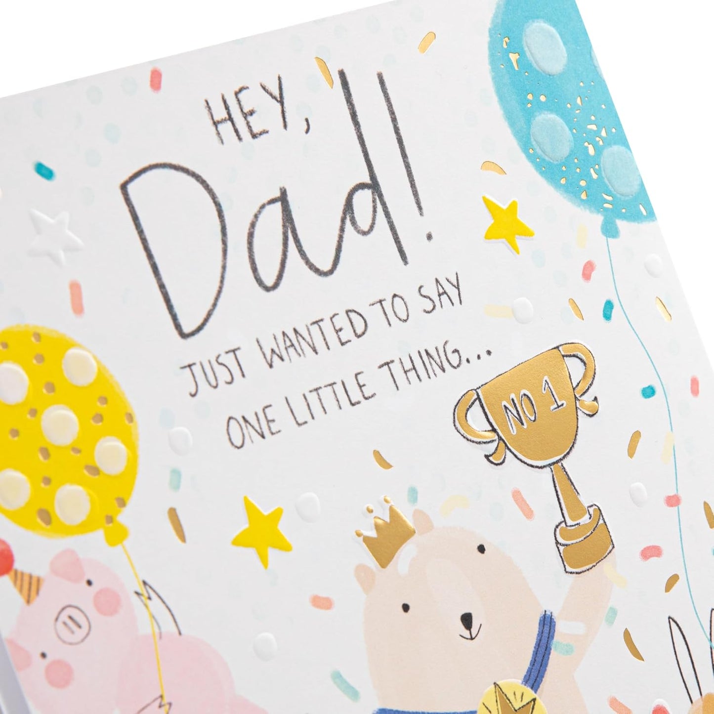 Pop-Up Balloons & Bear For Dad Father's Day Card