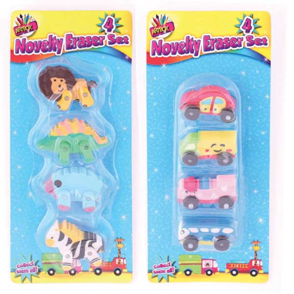 Artbox Animal and Vehicle Novelty Eraser