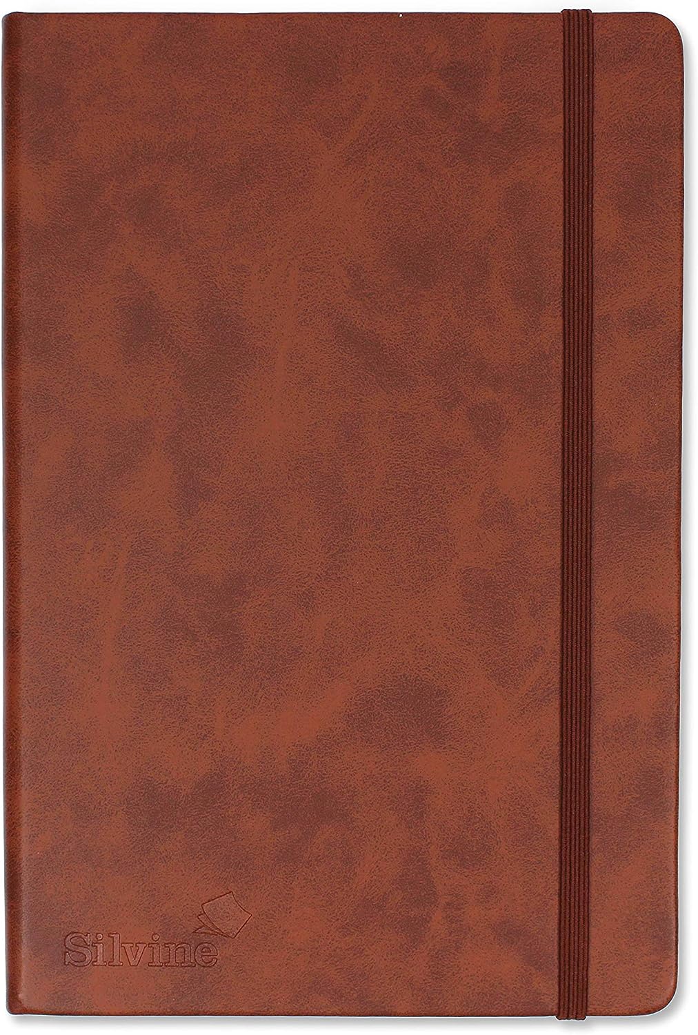Silvine A5 Tan 160pp 90gsm Executive Soft Feel Notebook Ruled with Marker Ribbon