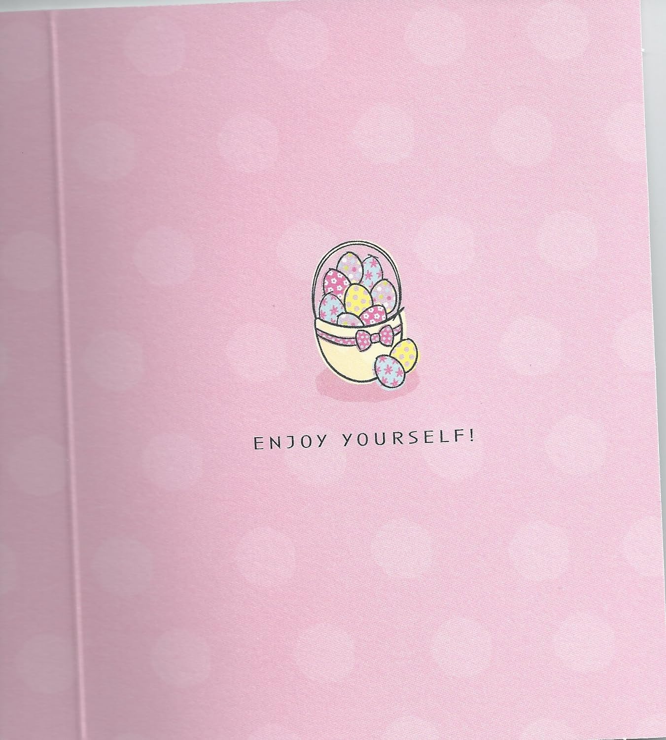 Easter Surprises Adorable Bunny With Eggs Basket New Die Cut Card