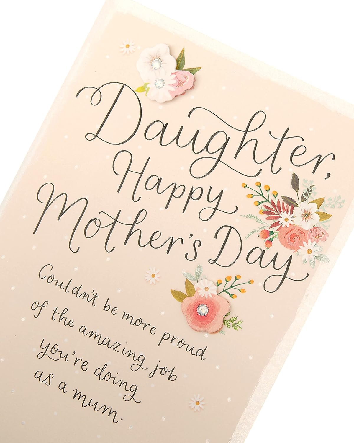 Sparkle Blooms Galore Design For Daughter Mother's Day Card