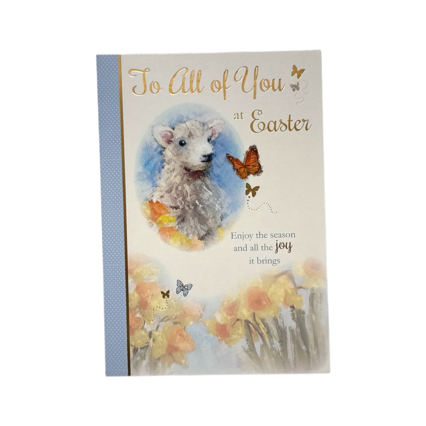 To All Of You Cute Lamb Floral Design Easter Card
