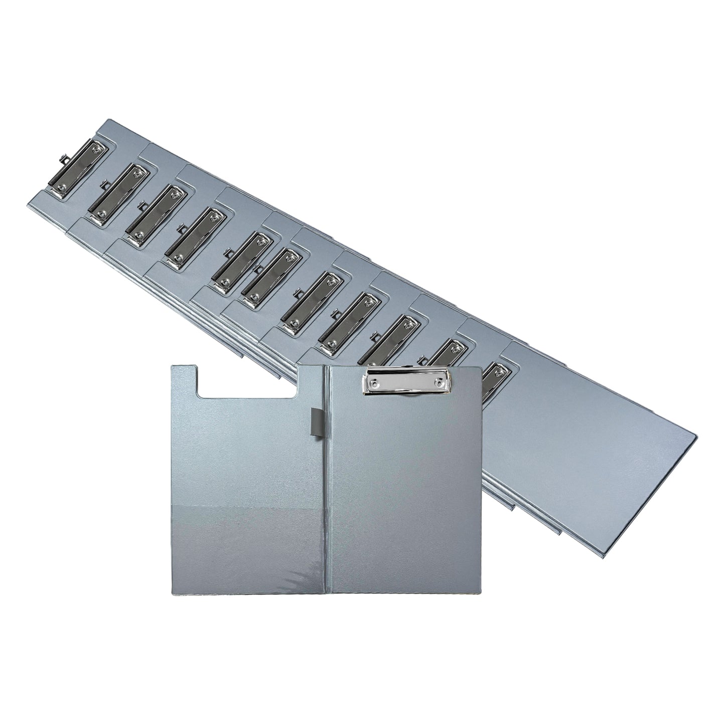 Pack of 12 A5 Grey Foldover Clipboards