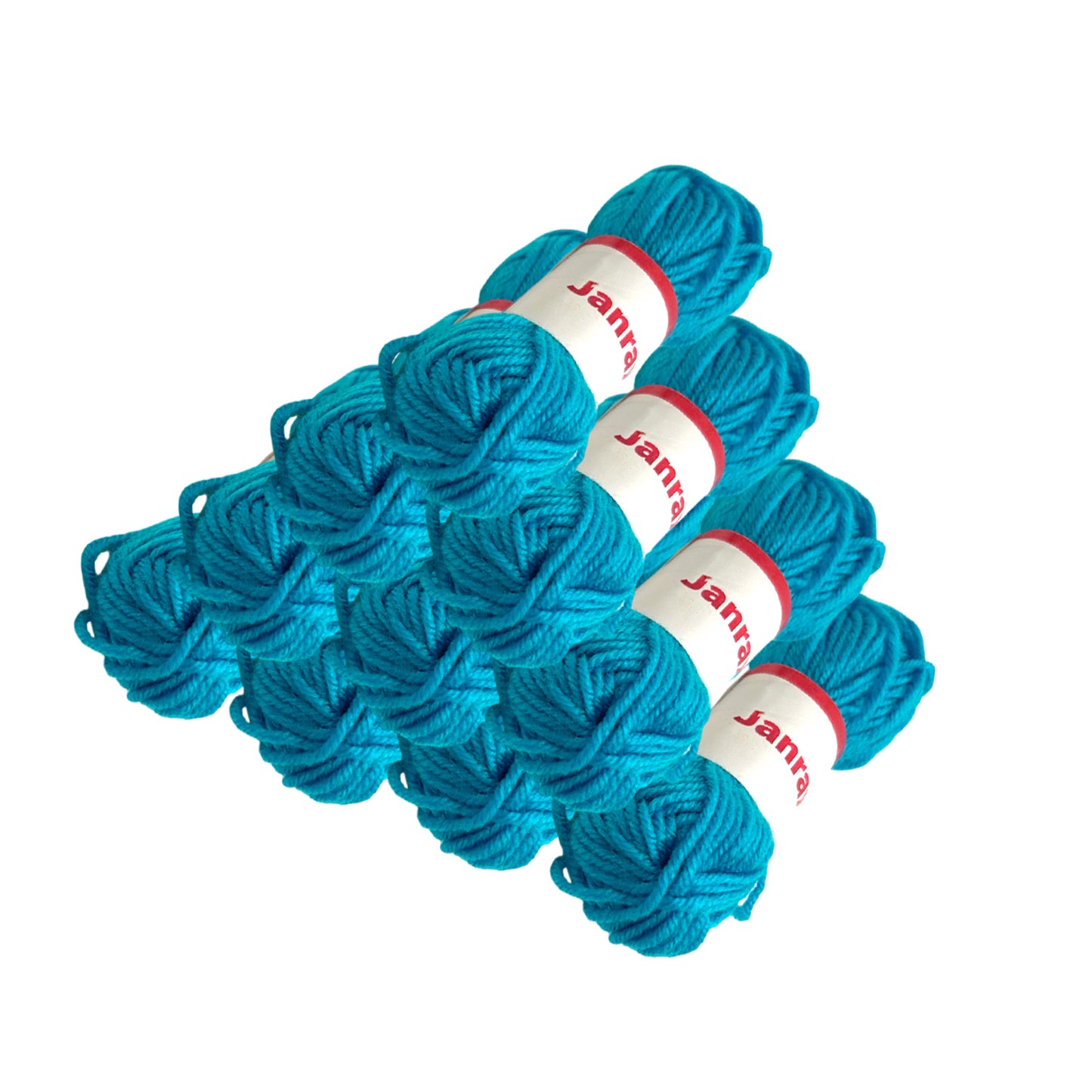 Pack of 20 Blue Acrylic Yarn Rolls – 10g each, 4 Strand 8 Ply Knitting Wool