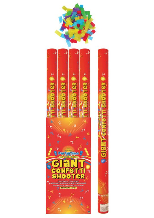 Giant Party Time Multicolour Paper Confetti Shooter (80cm)