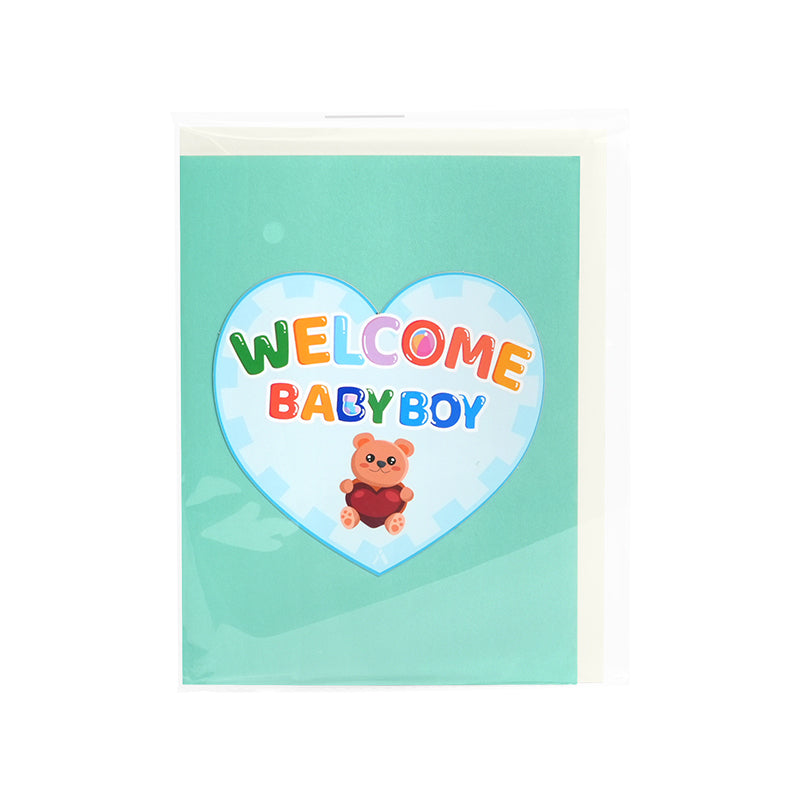 Bundle of Joy Welcome Baby Boy 3D Pop Up Greeting Card