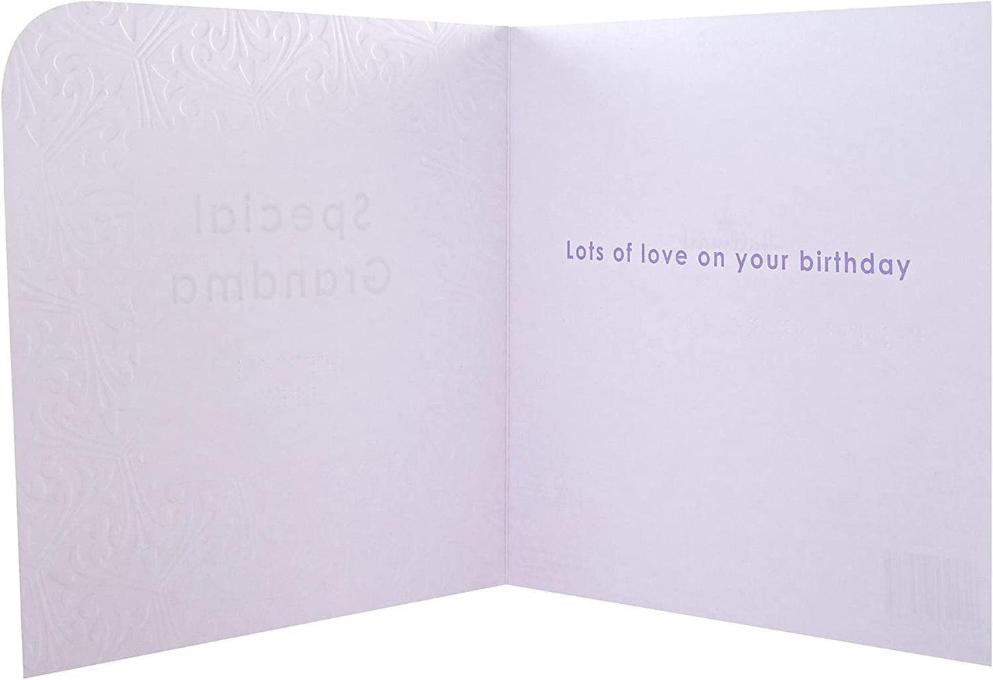 Grandma Birthday Card Contemporary Patterned Design Braille