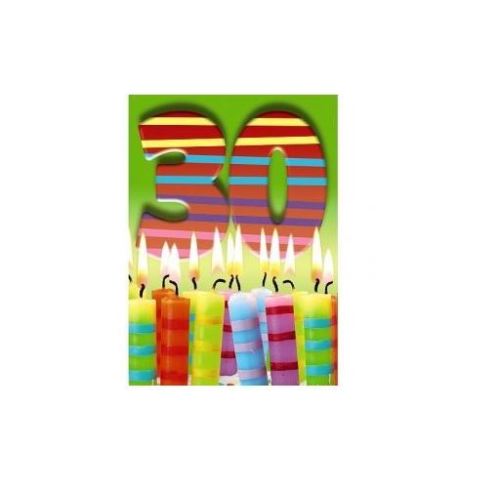 Happy 30th Birthday 3D Holographic Greetings Card For Him Or Her