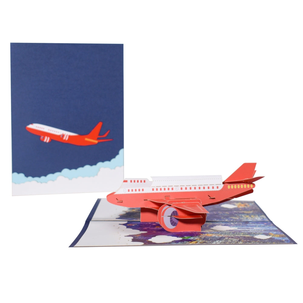 Airplane Skyward Sprint 3D Pop Up Greeting Card