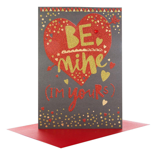 With Love "Be Mine" Contemporary Valentine's Day Card