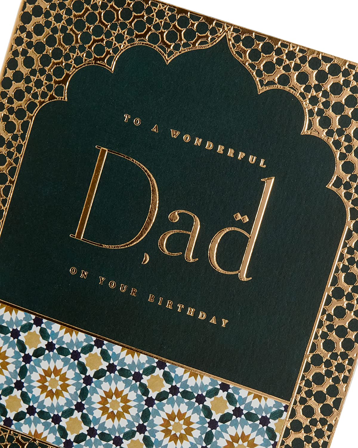 Beautiful Eastern Print Design Dad Birthday Card
