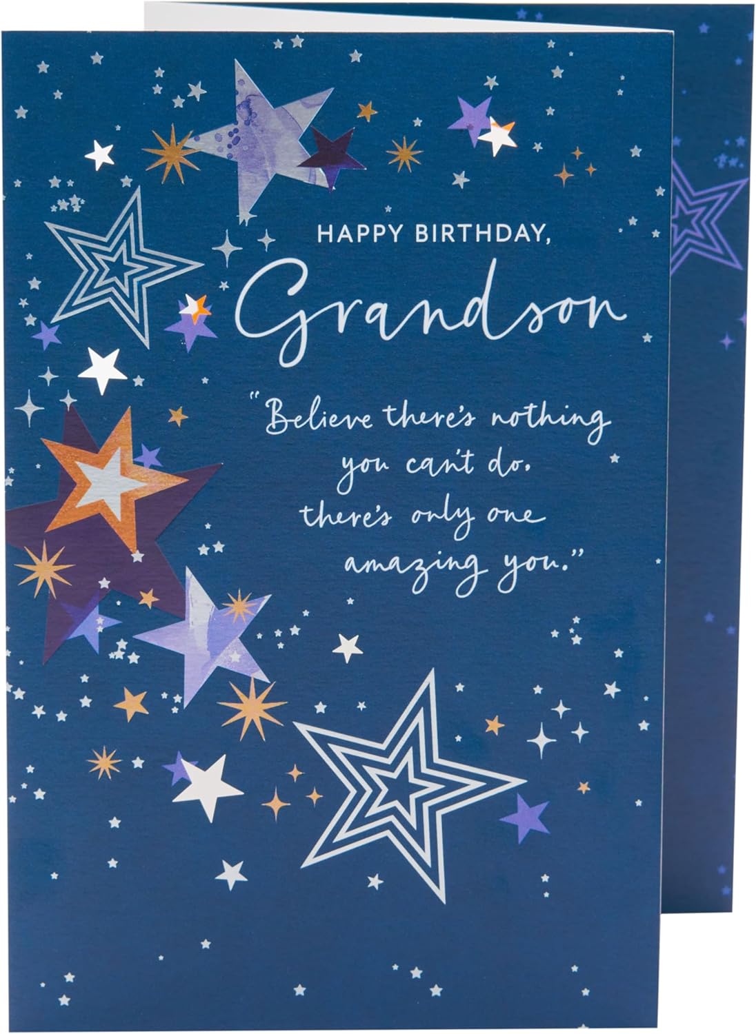 Stars Design Grandson Birthday Card