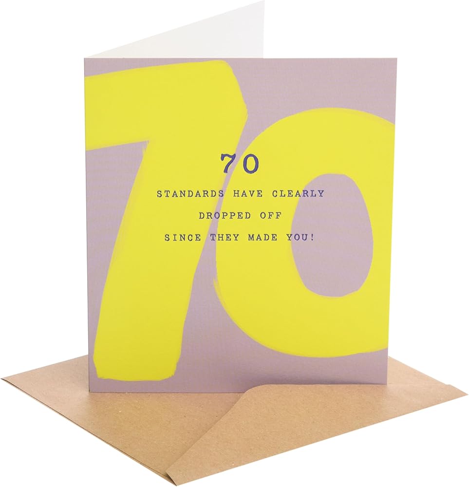 Funny Design 70th Birthday Card
