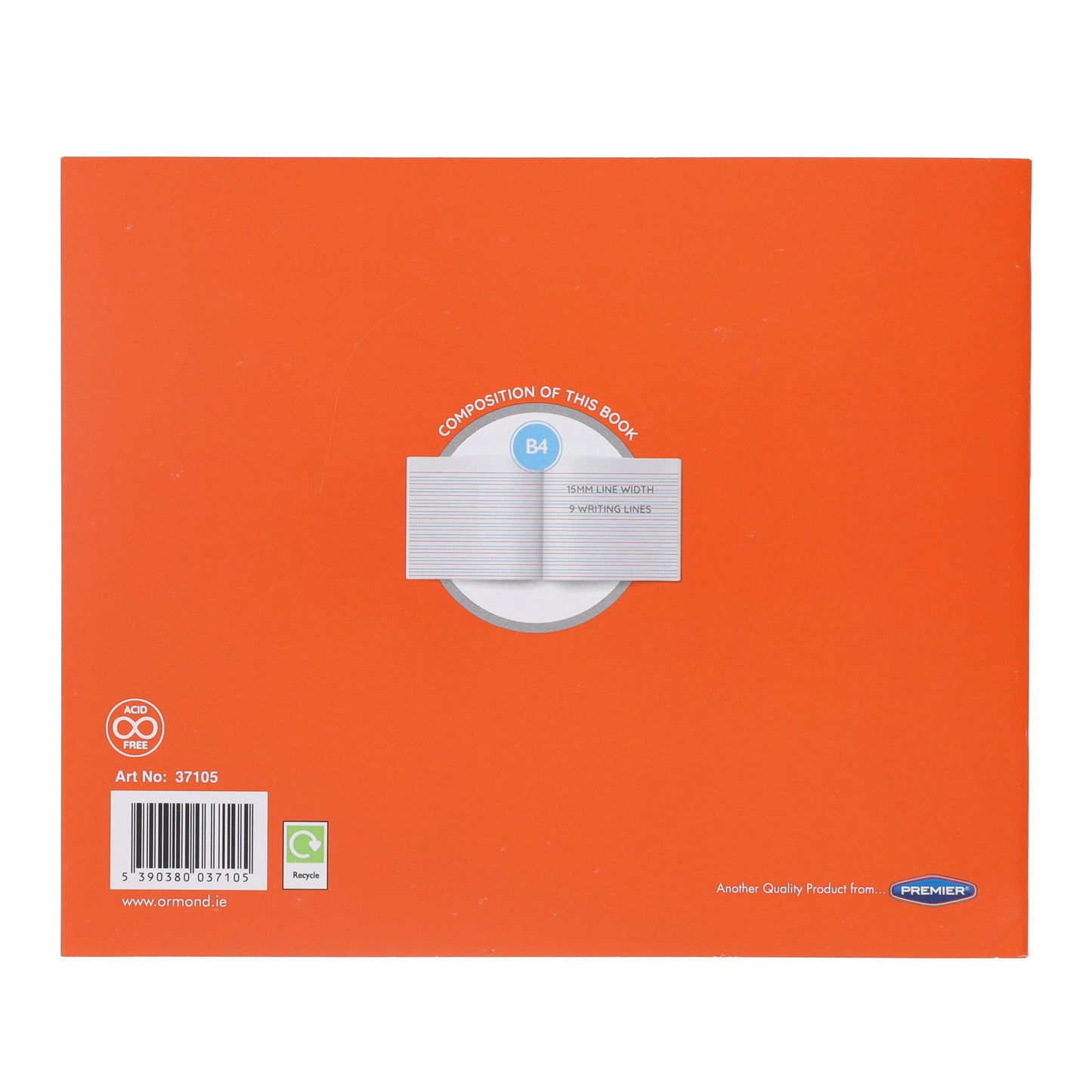 B4 40 Pages Learn To Write Copy Book by Ormond