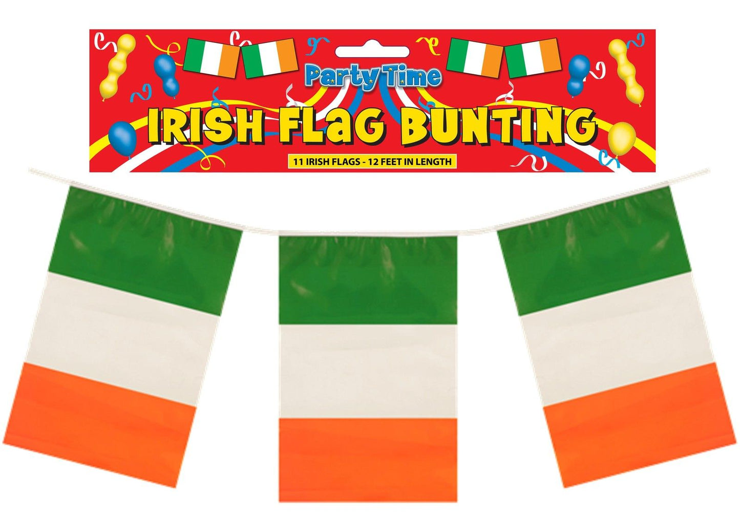 Ireland Flags Bunting 12ft with 11 Eire with Pvc Pennants