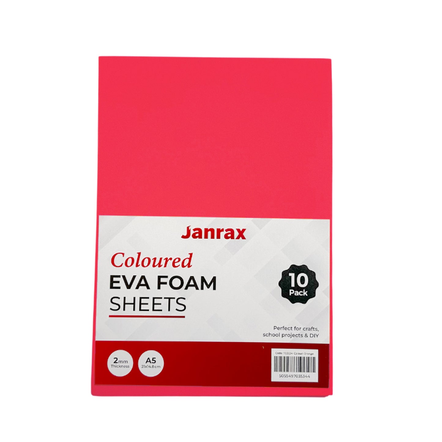 Pack of 200 A5 Red Coloured EVA Foam Sheets
